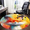 1pc Fox Artwork Office Round Area Rug, Indoor Mat Suitable ForOffice, Under Office Chairs Bedroom Living Room Home Decor, Room Deco  D083