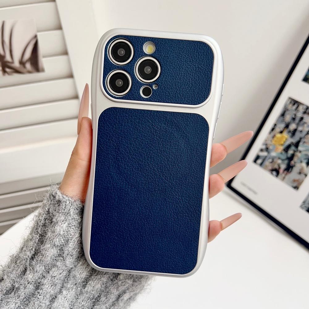 For Magsafe Original PU Leather Texture Phone Case For iPhone 17 16 15 14 13 Pro Max Curve Contour Bumper Magnetic Fashion Cover