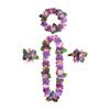 Party Hawaiian Garland 12-color Petal Necklace, Bracelet, Four-piece Set, Holiday Event Dress-up Accessories