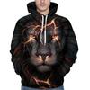 Мужская толстовка с капюшоном Comfort Color Sweatshirts Hooded Animal Lion 3D
