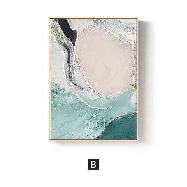 1 шт., интерьерные картины, постер, офисный домашний декор, холст, картина, украшение для спальни, стены в скандинавском стиле, зеленое море, гостиная, без рамки