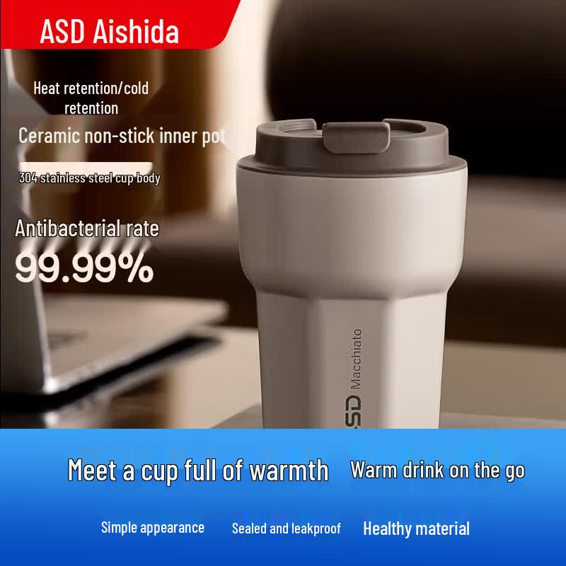 ASD Portable 350ML Double-Layer Insulated Stainless Steel Coffee Cup