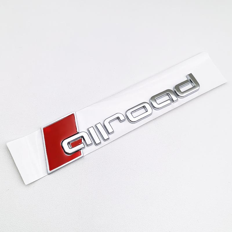 3D ABS Chrome Black Logo Allroad Emblem Letters Car Trunk Badge For Audi A4 B8 B9 A6 C5 C7 C8 Allroad Sticker Auto Accessories