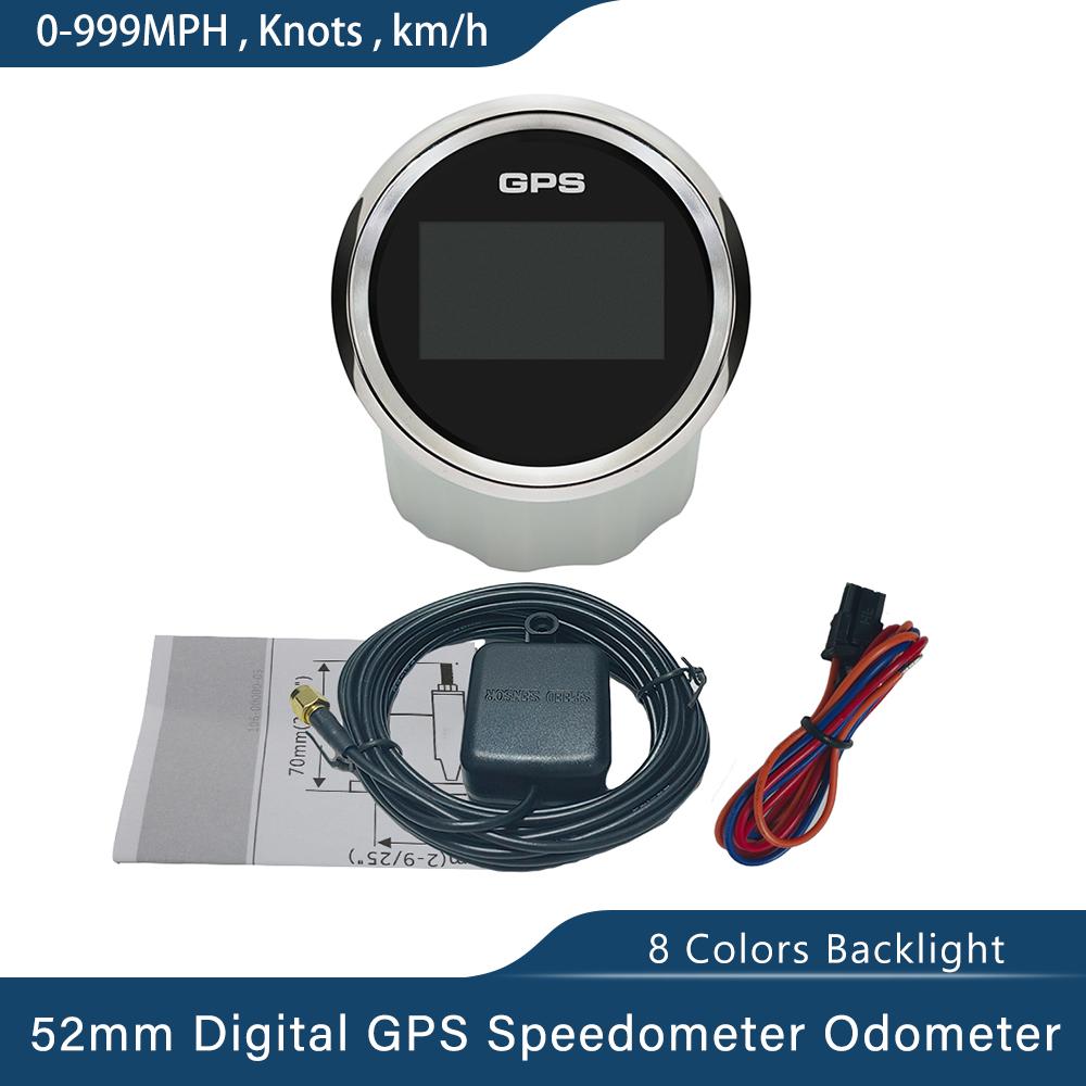 Новый 52мм/85мм Водонепроницаемый Цифровой GPS Спидометр Одометр Для Авто Морского Транспорта Грузовика С 8 Цветами Подсветки 9-32В