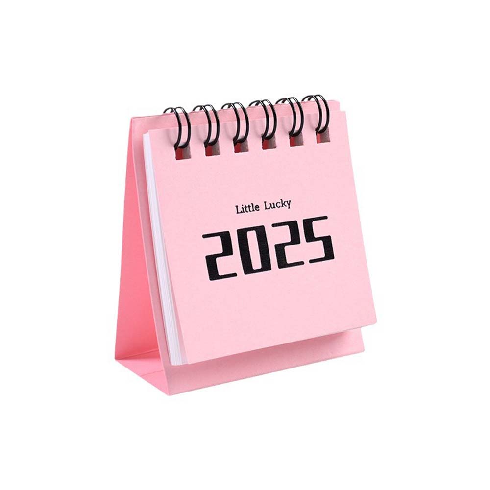 Coil Standing Flip Desktop Calendar Daily Schedule Mini Desk Calendar 2024 2025 Calendar Household