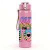 1PC Out Single Digits Number Ten 750ml Color Plastic Sports Water Bottle Leakproof Flip Straw Lid Suitable for Sports Office Home Use