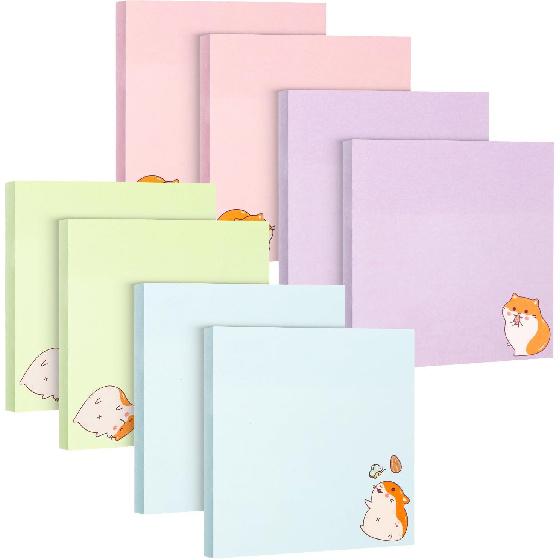 Mr. Pen- Sticky Notes, 3”x3”, 8 Pads, 400 Sheets, Cute Bear Sticky Notes, Sticky Pads Aesthetic