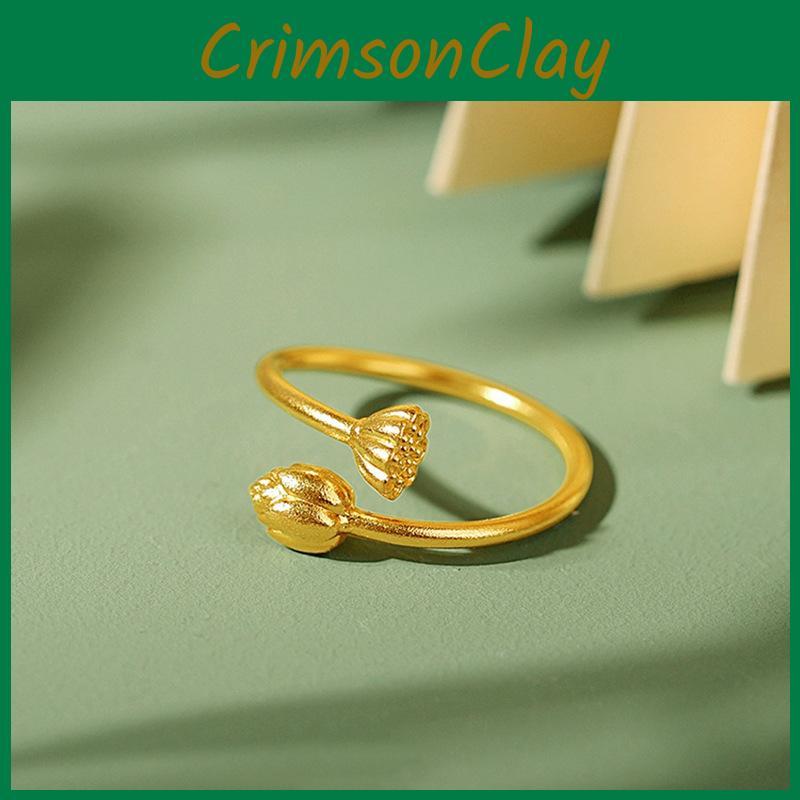 Two Chic Vietnamese Worlds Joy Ring Luxurious Brass Gold Accessory Plated
