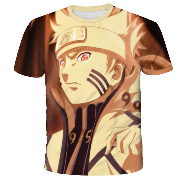 Футболки Наруто для мальчиков и девочек, детские футболки с мультяшным принтом, топы с короткими рукавами, одежда Сакуры, летние детские футболки с японским аниме
