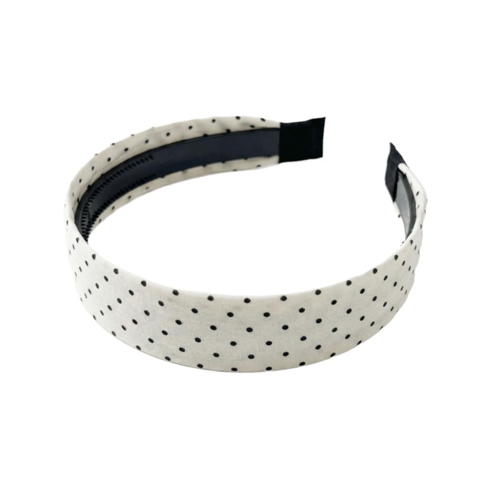 Non-Slip Korean Wide Headband Black White Color Temperament Hair Band Polka Dot Headband  Wash Face