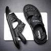 Men's sandals summer 2025 new trend casual wear sandals sports outdoor Internet celebrity driving B037