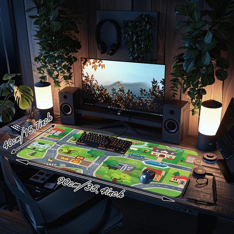 1PC street map Oversized Mouse Pad - Non-Slip Rubber Base Perfect for Office School Esports Home Decor Desk Mat 153A