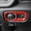 For 19-24 Dodge Ram 3500/2500/1500 Red Carbon Headlight Switch Cover Frame Trim