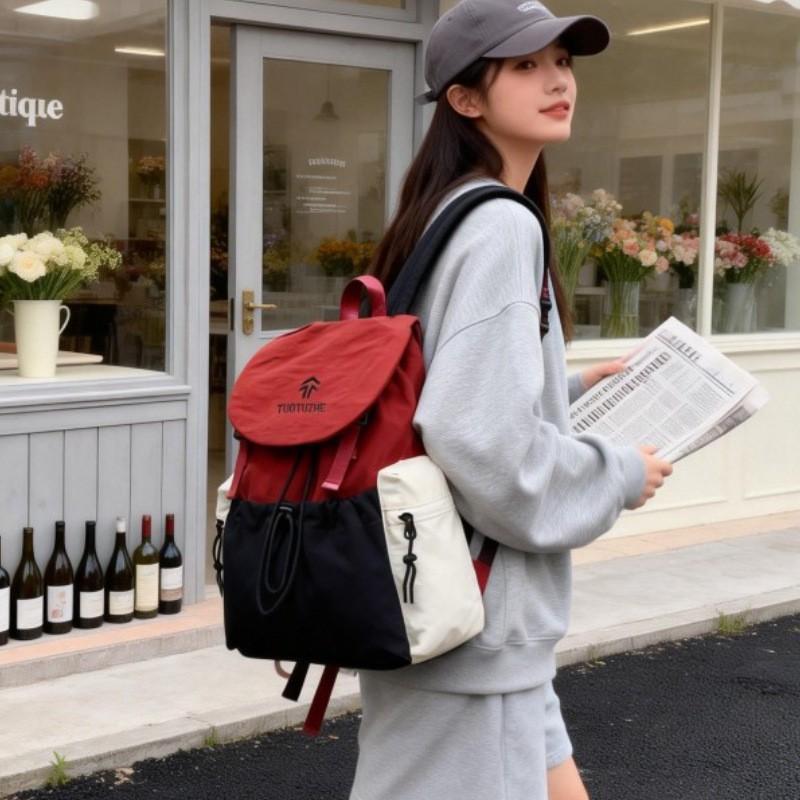 Lightweight Womens Travel Backpack Daily Commute College Student Laptop Bag With Compression Strap