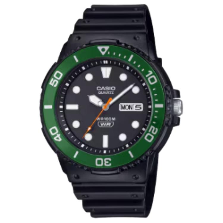 Casio Стандартная коллекция Часы с кварцевым механизмом Ремешок из смолы Унисекс Черный циферблат MRW-230H-1E3V