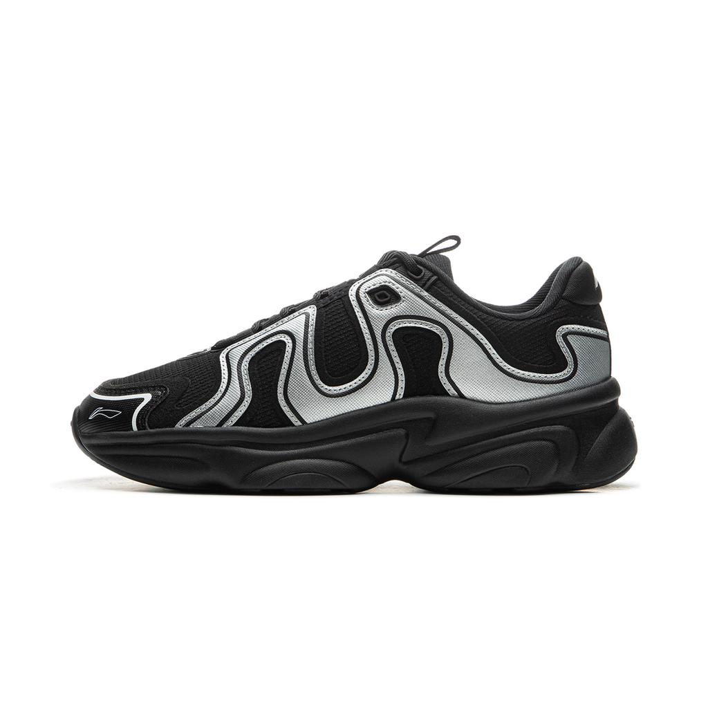 Li Ning Молочный Кокос 2.0 Грязеотталкивающие Износостойкие Низкие Повседневные Кроссовки Женские Черно-Серебристые AGCU406-3