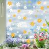 Daisy Flower Glass Sticker Electrostatic Home Living Room Glass Showcase Door Decoration Waterproof Windows Sticker