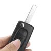 Mxzzand Remote Key Case 3-Button Remote Key Shell, Compatible with Peugeot 107 207 307 407 408 Auto Airbag