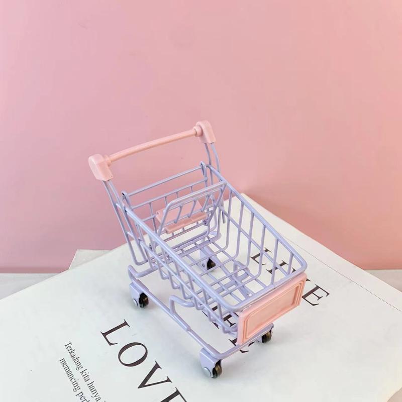 Красочные забавные мини-супермаркеты тележка для покупок фото реквизит тележка для домашних животных птица попугай хомяк игрушка детская тележка для хранения игрушек