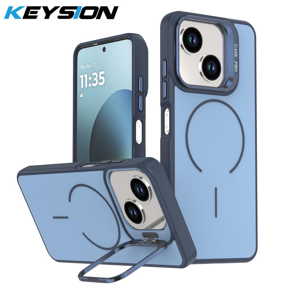 KEYSION Матовый чехол для телефона с покрытием Soft-touch, подставка для линз, для Magsafe, для ZTE Blade A35E, магнитная противоударная задняя крышка для ZTE Blade A35E