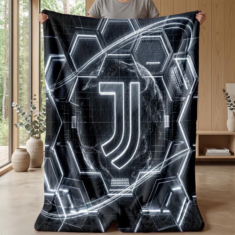 Juventus FC Theme blanket Soft Flannel Blanket Plush Throw Blanket Cozy Sofa Bed Blanket for Home Decor