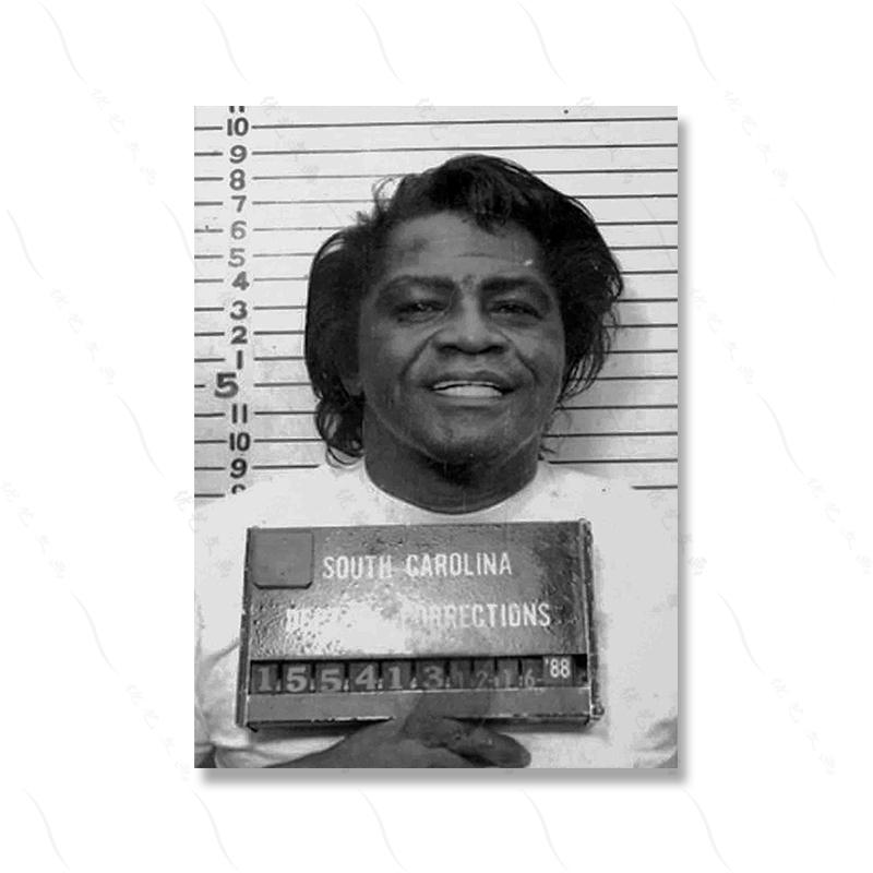 Mugshot знаменитости плакат настенная кровать Декор для гостиной минималистский черный, белый цвет художественная фотография фото комната домашний декор живопись