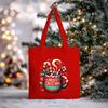 Christmas Christmas Printed Canvas Bag Large Capacity Casual Trend Student Shoulder Bag Tote Bag