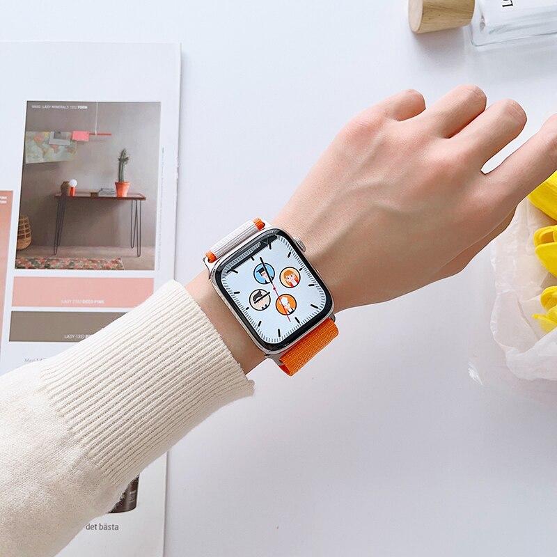Для Apple Watch Band Alpine loop Strap Ultra2 49 мм 44 мм 40 мм 45 мм 41 мм 42 мм 38 мм нейлоновый браслет iWatch 9 7 6 5 4 se 8 band