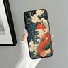 Ретро Чехол с Лисой и Кошкой для iPhone 17Air XS Max 13 12 11 17 Pro Max XR 7 8 15 16 14 Plus Черный Мягкий Чехол для Телефона