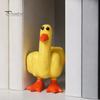 Забавная маленькая желтая утка, статуэтка, средний палец, фигурка из смолы, раскрашенная вручную, дерзкая статуэтка, погодоустойчивое украшение для дома и улицы, для стола, прихожей