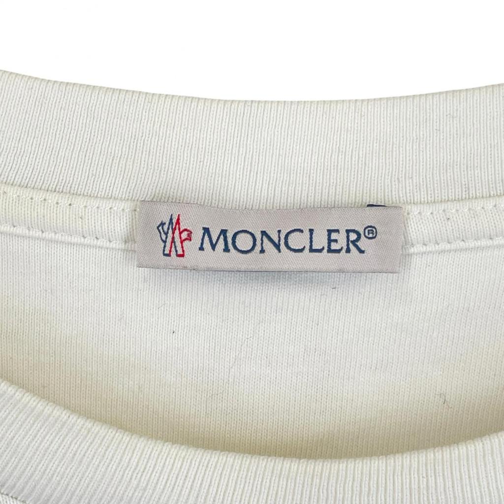 MONCLER M MENS Short sleeve T-shirt White Model E20918049000 8390T