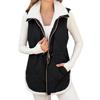 Women's Long Vest Plain Sleeveless Winter Vest Outwear Jacket Lightweight Warm Coat Outerwear
