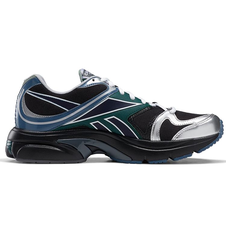 CRITIC x Reebok Premier Road Plus 6 Черные Светоотражающие Унисекс Кроссовки Основной черный Смелый синий Лесной зеленый H03123