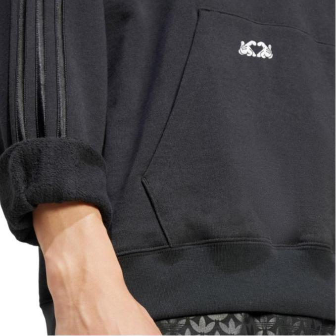 adidas Худи с аппликацией Originals x Микки Маус Мужская Черная IY2274
