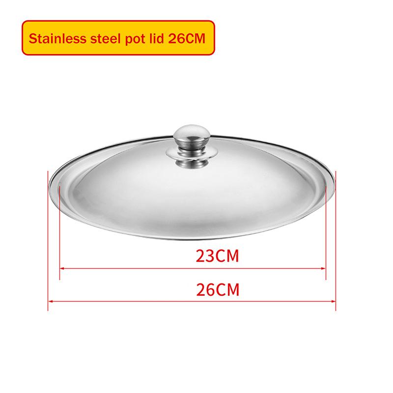 Круглая крышка для кастрюли из нержавеющей стали 10-32 см, универсальная замена, крышка для сковороды, гладкий край, можно мыть в посудомоечной машине, для сковороды, вока, кастрюли