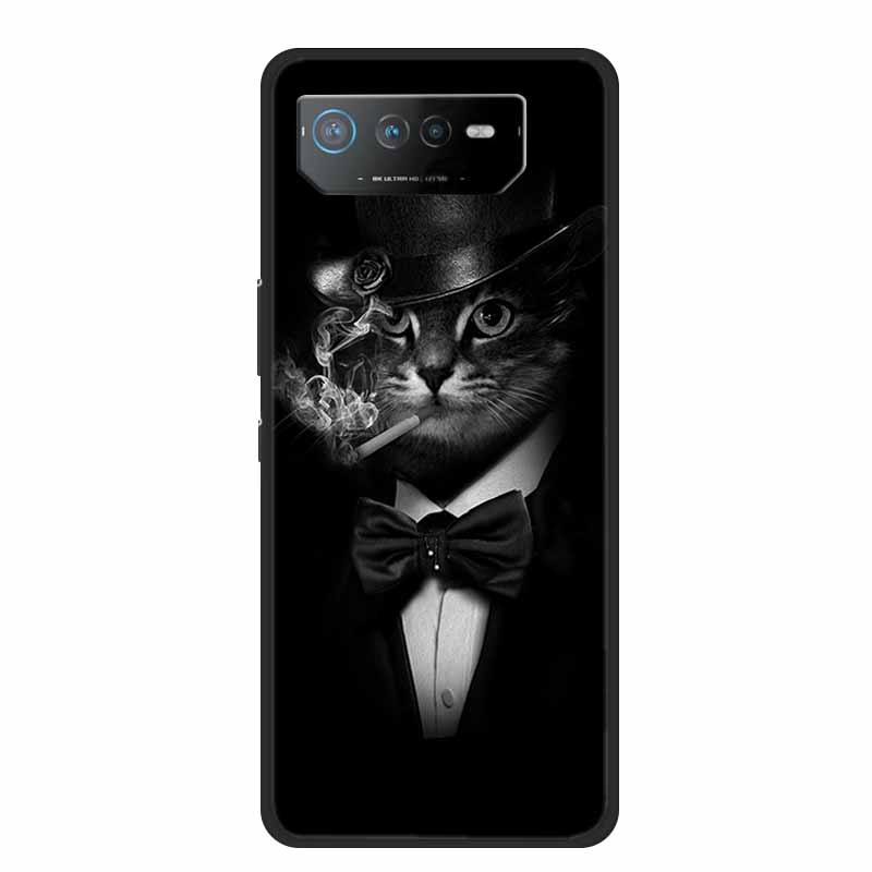 Чехол для Asus ROG Phone 6 Pro Phone6 Pro Coque Черный ТПУ Силикон Мягкая Задняя Крышка Чехол Для Asus ROG Phone 6D Ultimate Чехол для Телефона