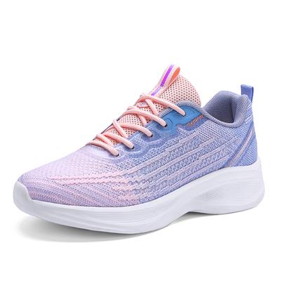 Женские повседневные кроссовки большого размера на весну и осень, дышащие, нескользящие, удобные модные кроссовки на шнуровке для бега