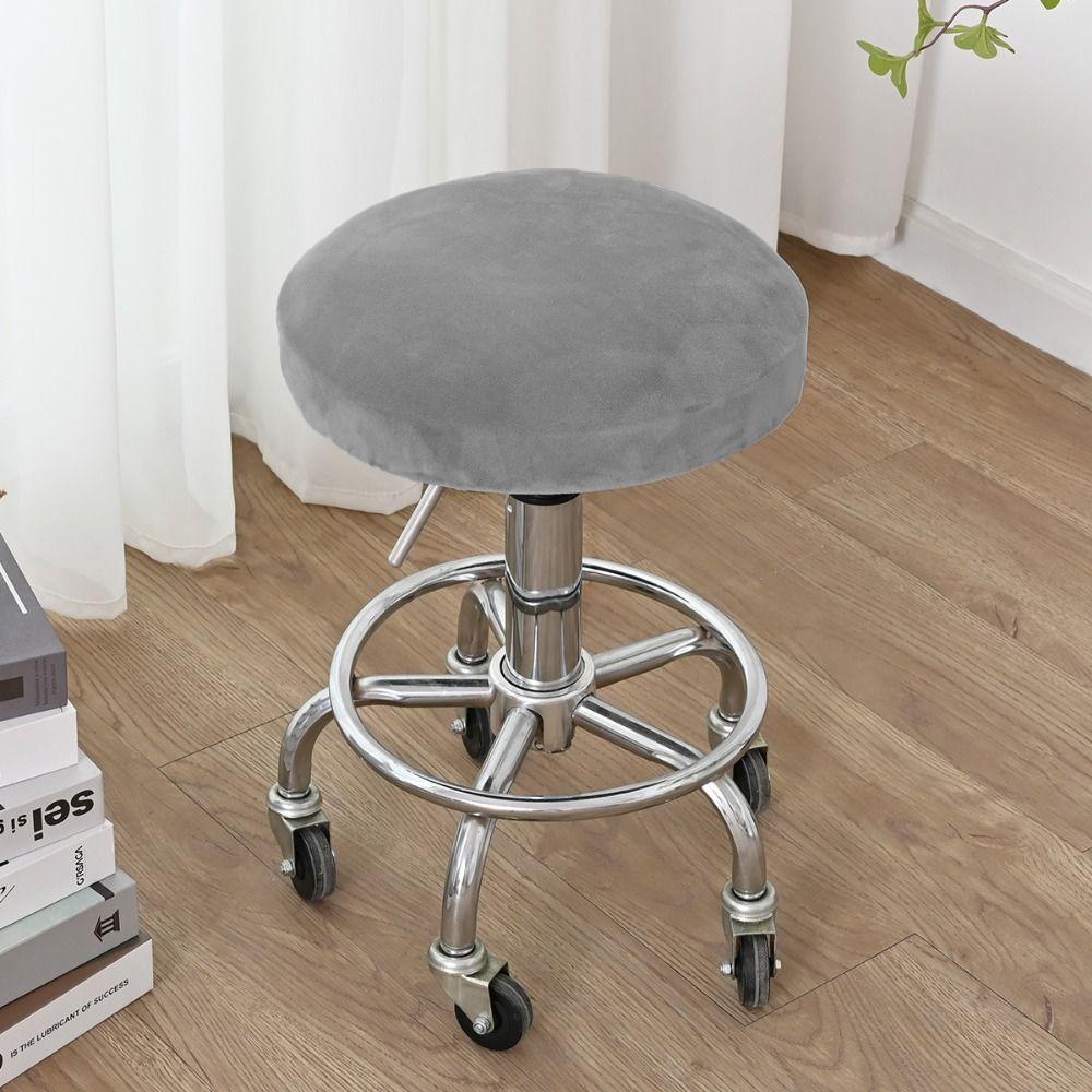 Breathable Bar Round Stool Cover Thickened Swivel Chair Cover Chair Seat Slipcovers Home Decor