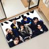 K-Kids Hop Karma Kpop S-Stray Microfiber Decorative Versatile Bath Door Mat Flannel Floor Mat Quick Dry Absorbent Non-slip Sole