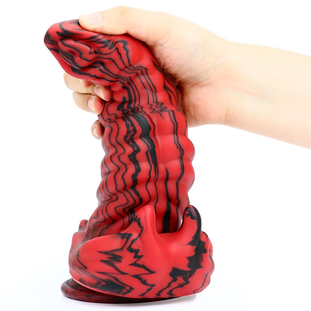 Силиконовый жидкий силиконовый пенис в форме смешанного цвета, имитация пениса в виде животного, секс-игрушки для взрослых, анальная пробка для мастурбации на заднем дворе