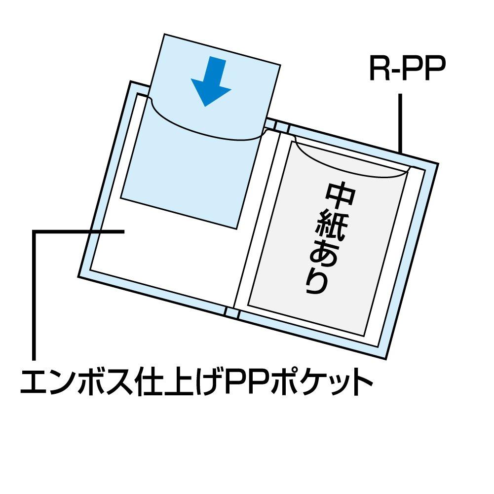 KOKUYO File Clear Book Novita Pocket A4 40 Sheets Black Wave-Cut RA-TN570D