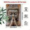 Buddha Wall Plaque Ornament 2D Flat Gifts Versatile Metal Art Decor Accessories for Cabinet