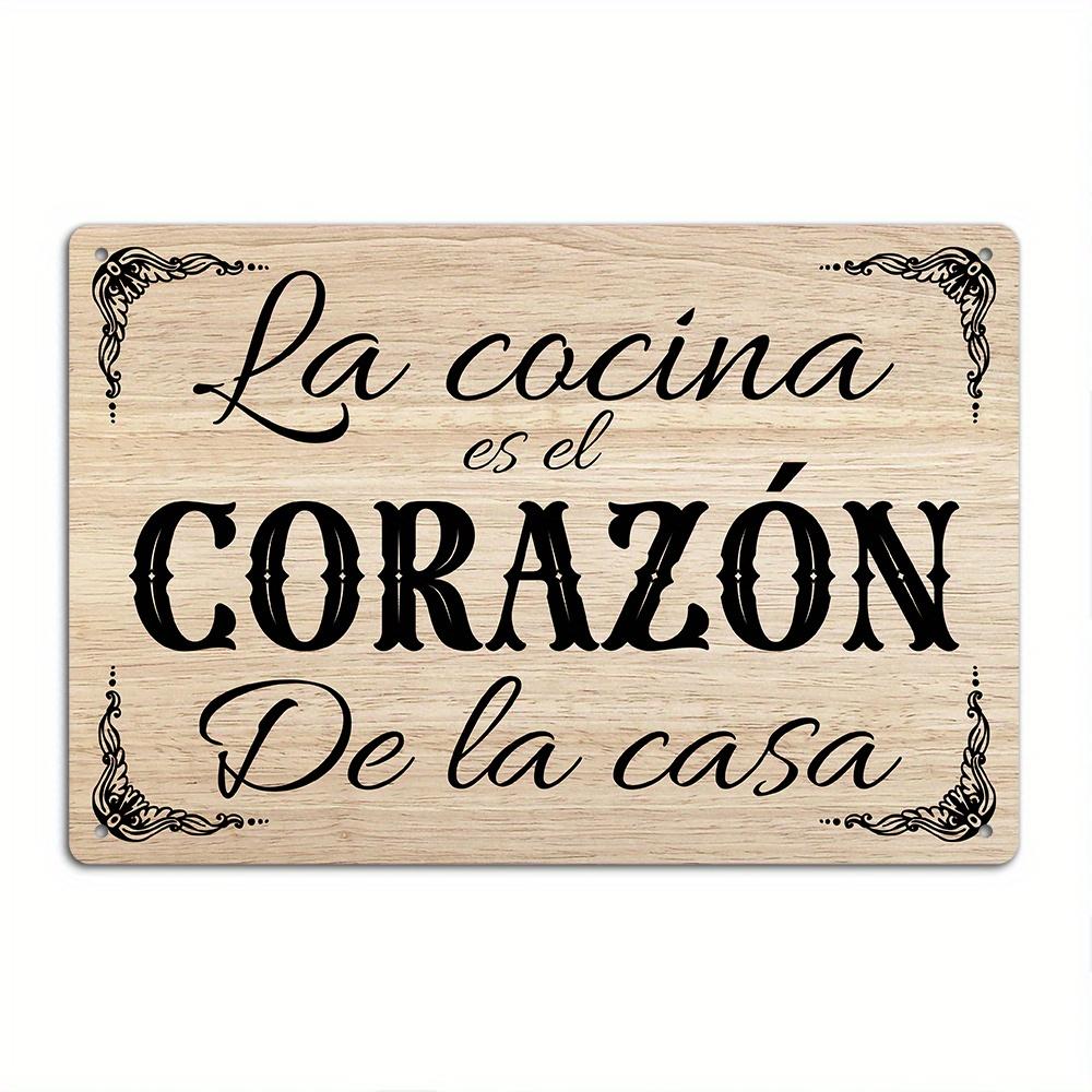 ПК Испанский Винтажный Металлический Знак La Cocina Es El Corazn De La Casa Настенное Искусство Декор Для Дома Фермерского Дома Кухни Столовой Gi