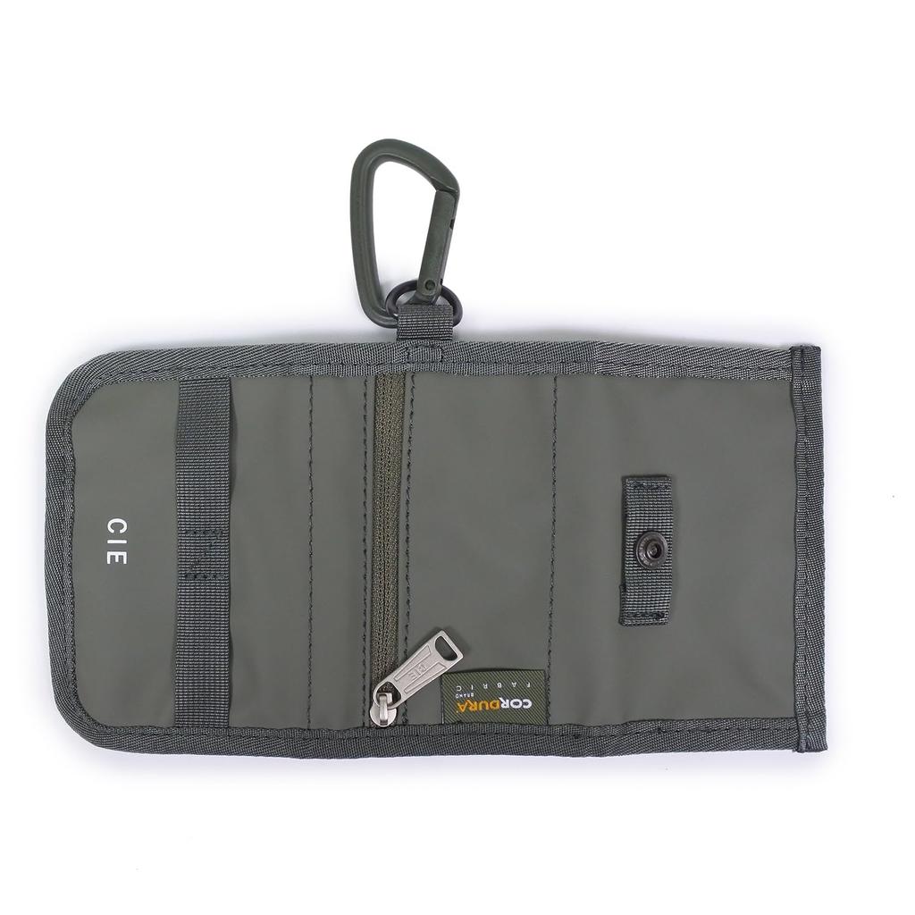 C WALLET 02 Легкий водонепроницаемый материал, сделанный в Японии, мини-кошелек для улицы с крючком, кошелек тройного сложения, портмоне CORDURA [CIE] GRID-3 - L.GRAY для мужчин