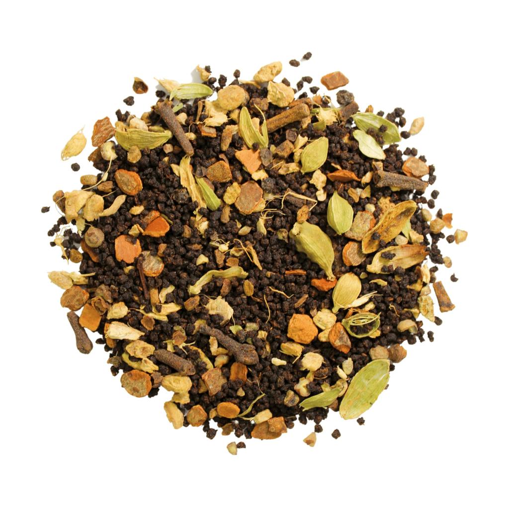 Zyanna Masala Chai - Чай Ассам с Кардамоном, Корицей, Гвоздикой, Имбирем и Черным Перцем | 40 Пакетиков | Аутентичный Индийский Масала Чай | Насыщенный, Пряный & А