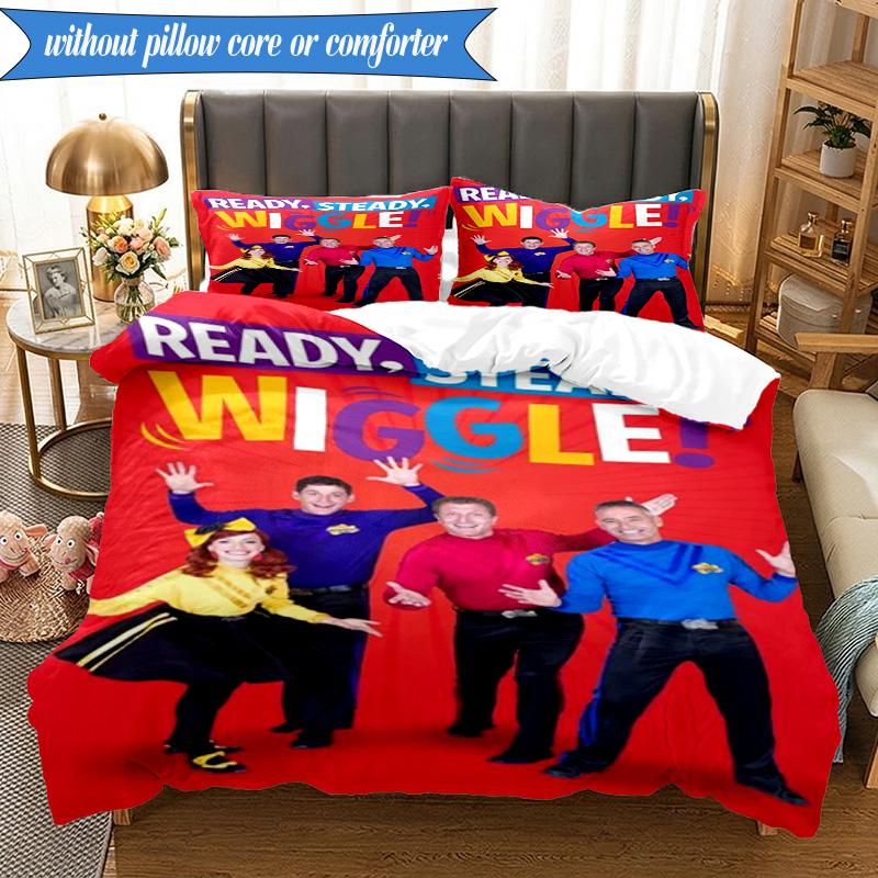 Wiggle And Learn Show 3pcs K-pop music group Bedding set,Ideal for Bedroom, Dormitory,Including Duvet Cover And 2pcs Pillowcases,Fan gifts