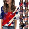 Shirts For Women Trendy V Neck T Shirts Casual Printed Summer Tees T Shirt Blouse Half Sleeve Tops For Women