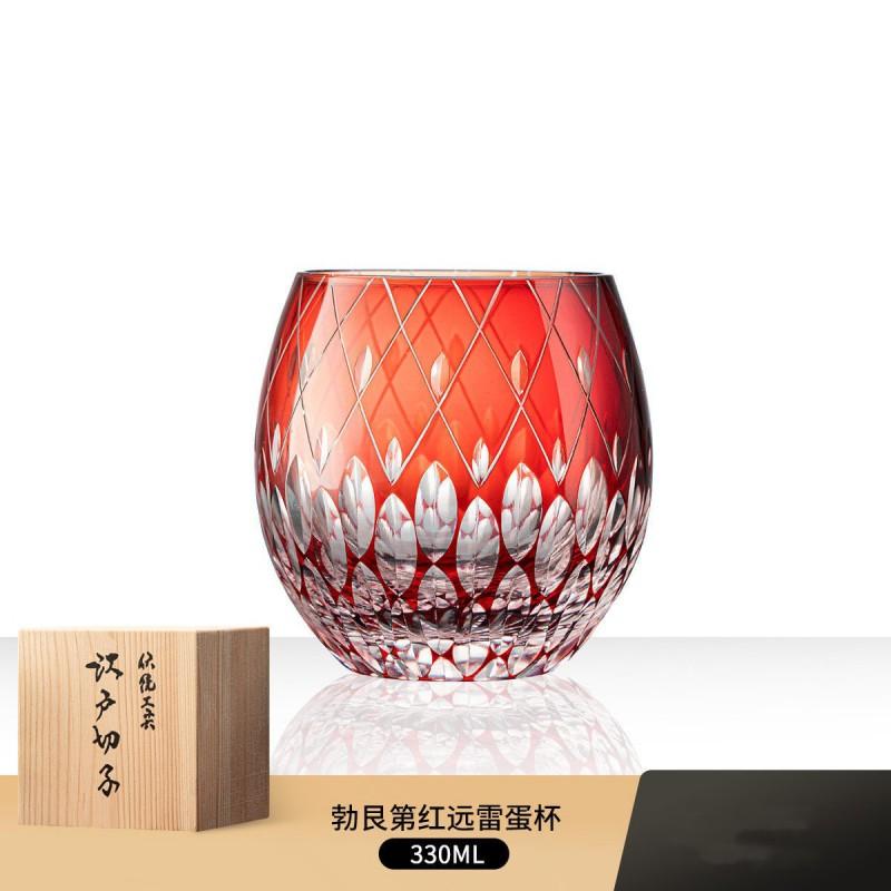 Japanese Edo Kiriko Crystal Whiskey Glass Hand-Cut Faceted Tumbler 200-300ml Luxury Gift Boxed Barware