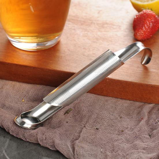 1/2 шт. Диффузор для чая из нержавеющей стали с мелкой сеткой, ситечко с ручкой-крючком для подвешивания, креативный трубчатый заварник для чая из рассыпного листа