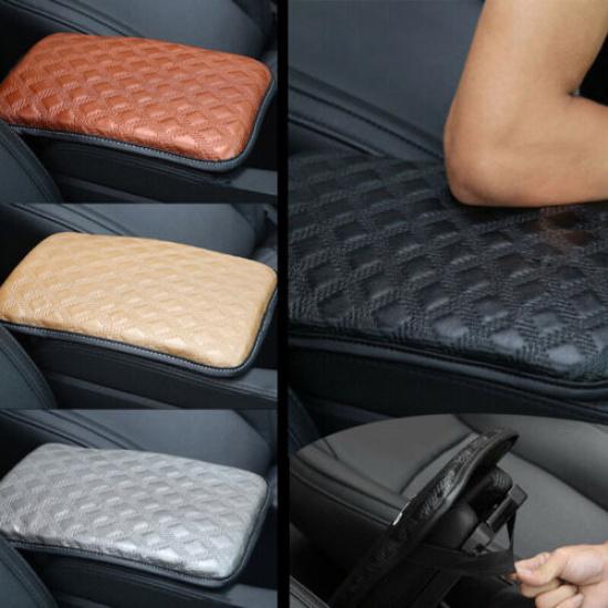 Car Leather Armrest Cushion Universal Pad Center Console Box Protect Cover